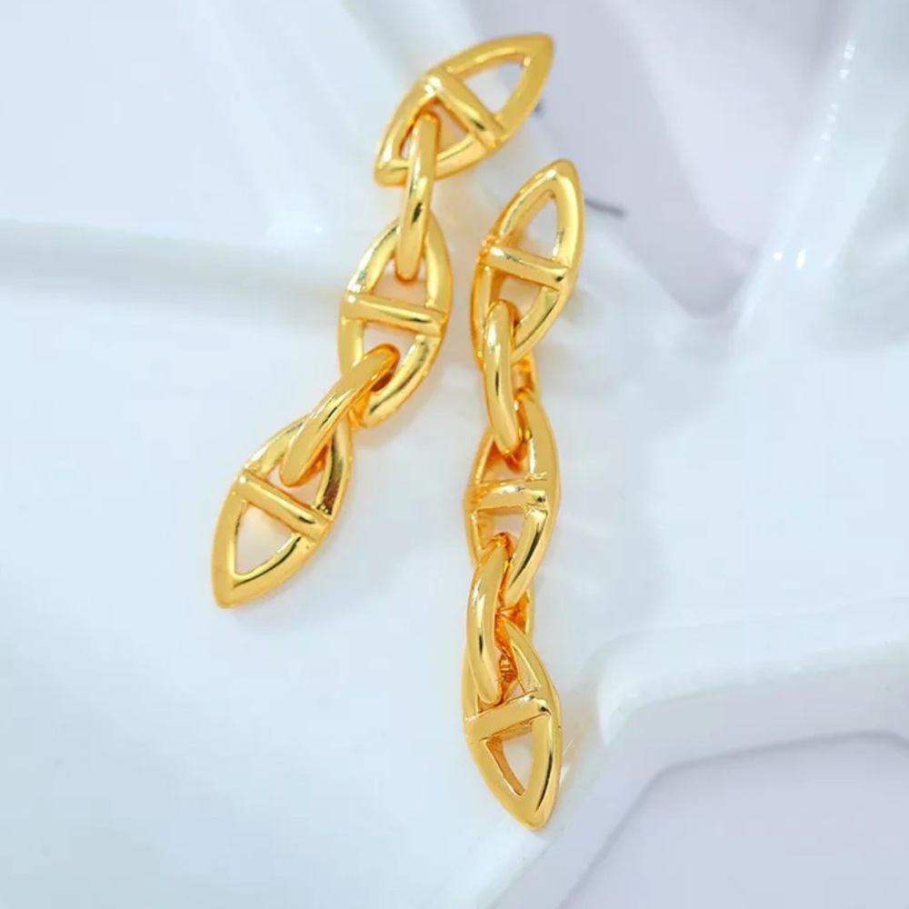 ⚡️Insta gold plated chain earrings - Picture 1 of 4